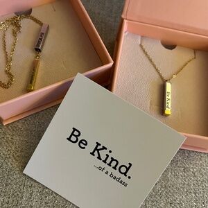 Olivia hidden message necklace: Be Kind... of a badass, LAST ONE!